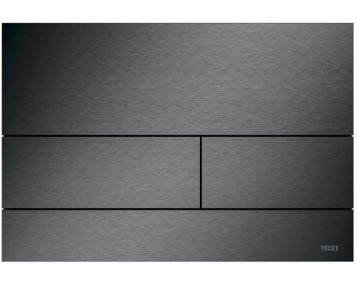 TECEsquare II 9240846 Панель смыва, 2 объёма, металл, против отпечат., PVD Brushed Black Chrome 9240846