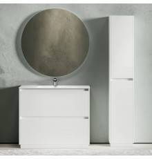 Мебель для ванной комнаты Sancos Libra Floor 100 белый глянец, белая раковина CN7003