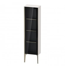 Duravit XViu Шкаф подвесной со стеклянной дверью 40x24x133см, 3 стеклянные полки (петли слева), цвет: белый глянцевый/champagne matt. XV9714B1,  XV1365LB122