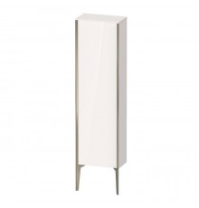 Duravit XViu Шкаф подвесной 40x24x133см, с 1 дверью, 3 стеклянными полками (петли слева), цвет: белый глянцевый/champagne matt. XV9714B1,  XV1315LB122