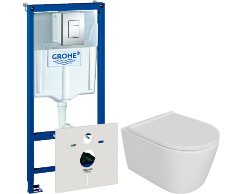 Комплект Унитаз подвесной DIWO Архангельск 0800 + Инсталляция Grohe Rapid SL 38775001 4 в 1 с кнопкой смыва Комплект Унитаз подвесной DIWO Архангельск 0800 + Инсталляция Grohe Rapid SL 38775001 4 в 1 с кнопкой смыва