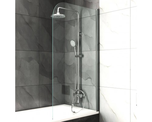 Шторка на ванну Bauedge Bau Dream SB0001 80х140, профиль хром