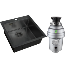 Комплект Мойка кухонная Zorg Light ZL R 510510 GRAFIT + Измельчитель Inox D ZR-56 D