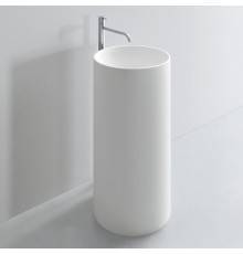 NOORTH milldue edition TUBE Раковина d44xh87 напольная из Ceramilux, слив в стену, без отв., без перелива, цвет: белый матовый. 2925.20*0 Bianco Opaco