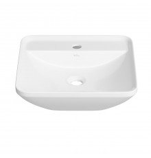 Накладная раковина для ванной комнаты Wellsee Cute Twin S 318301000: квадратная раковина, ширина умывальника 43 см, цвет глянцевый белый