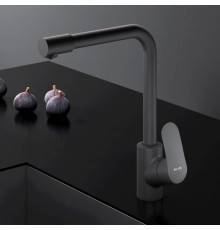 F8005722 Смеситель для кухни с каналом для питьевой воды, L-излив, черный