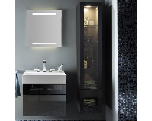 Burgbad Yumo Шкаф подвесной 35x32x176 см, с подсветкой, цвет: серый. HSKD035LF3194