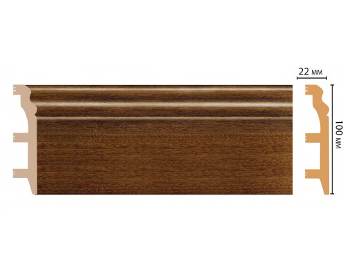 Плинтус напольный DECOMASTER D232-75ДМ (100*22*2400мм) Плинтус напольный DECOMASTER D232-75ДМ (100*22*2400мм)