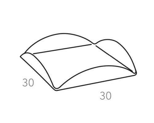 ADJ Подставка для сервировки 30x30см., натуральная кожа, цвет: серый/черный. 0017.03/01