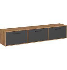 Тумба для ТВ DIWO Кострома 180x35x36 см, дуб вотан, антрацит, ручка черная