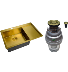 Комплект Мойка Zorg Light + Измельчитель ZR-75 D BRONZE