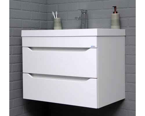 Тумба подвесная под раковину Айсберг, "Bazis 90" Ева с двумя ящиками В2