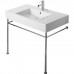Duravit Vero Консоль металлическая 120x49см, с раковиной на 1 отв., c переливом, напольная, цвет: белый/хром. 0030731000,  0329120000