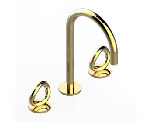 THG Collection O Смеситель для раковины, 3 отв., с донным клапаном, цвет: Soft gold. G4P-F30-151 THG Collection O Смеситель для раковины, 3 отв., с донным клапаном, цвет: Soft gold. G4P-F30-151