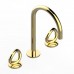 THG Collection O Смеситель для раковины, 3 отв., с донным клапаном, цвет: Soft gold. G4P-F30-151