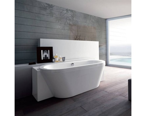 Gruppo Treesse PLAYA ванна с гидромассажем 180х70хh64 см, с фронтальной и боковой панелью, DX (правый вариант), цвет белый/хром. V8187DBN8FDS