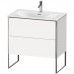 Duravit XSquare База напольная 81x47.8x84см с раковиной, 2 яшика, цвет: глянцевый белый. XS452402222,  23448300001