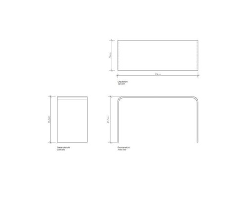 Decor Walther DW 80 XL Скамья 80x30x45см, акрил, напольная, цвет: белый. 0508350 Decor Walther DW 80 XL Скамья 80x30x45см, акрил, напольная, цвет: белый. 0508350
