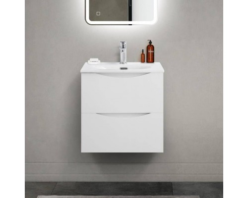 Тумба с раковиной BelBagno Marino-cer-mini 50 подвесная, bianco lucido