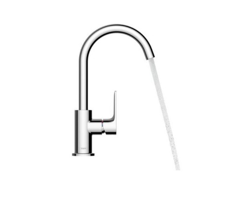 Hansgrohe Rebris E Смеситель для раковины, 1 отв., с поворотным изливом, с донным клапаном, цвет: хром. 72576000 Hansgrohe Rebris E Смеситель для раковины, 1 отв., с поворотным изливом, с донным клапаном, цвет: хром. 72576000