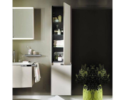 Burgbad Yso Шкаф подвесной 40x35x176 см, цвет: песочный глянцевый. HSHB040 L F2141