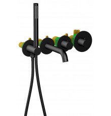 Timo 2324/03YSM Saona Термостат для ванны, на 4 отв., черный 2324/03YSM