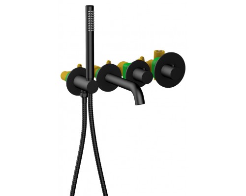 Timo 2324/03YSM Saona Термостат для ванны, на 4 отв., черный 2324/03YSM