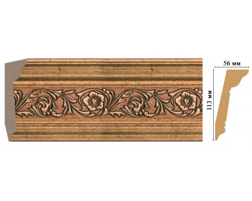 Плинтус потолочный DECOMASTER 129D-58 (113*56*2400мм)