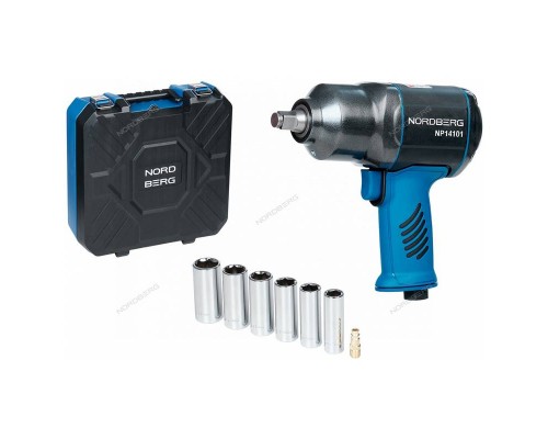 Пневмогайковерт ударный NORDBERG NP14101K ( 1/2", 1300 Нм)
