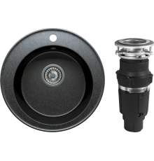 Комплект Мойка кухонная Tolero Classic R-108 уголь + Измельчитель Bone Crusher BC 610-AS