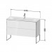 Duravit XSquare Тумба с раковиной 121х59.2x47.8см., напольная, 2 яшика, встроенные ножки с регулировкой по высоте, цвет: Nordic White SaM. 2344120000,  XS452603939