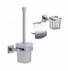 Набор Держатель Savol 65 a S-L06551A с держателем освежителя воздуха, хром + Ершик S-06594A хром