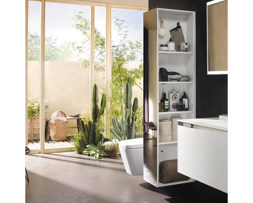 Burgbad Yso Шкаф подвесной зеркальный 32x43x176см, цвет: белый матовый. HSHA058 L K0374