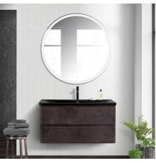 Мебель для ванной комнаты BelBagno Albano 120 подвесная, rovere nature grigio, черная матовая раковина
