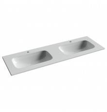 Мебельная раковина Ceramicanova Grace прямоугольная 141см с двумя чашами и отверстиями под смеситель CN7022