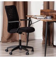 Компьютерное кресло TetChair Staff флок черный 35, ткань черная W-11