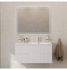 Мебель для ванной комнаты Cezares Duet 100 R bianco lucido, раковина белая CZR-8095-100-R