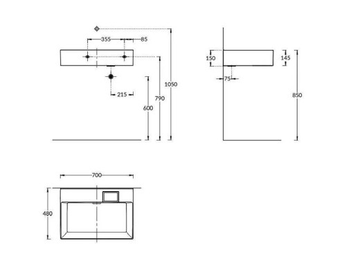 Kerama Marazzi Logica Раковина подвесная, 70х48см., без отв., цвет: белый глянцевая. LO.wb.70.0 Kerama Marazzi Logica Раковина подвесная, 70х48см., без отв., цвет: белый глянцевая. LO.wb.70.0