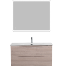 Мебель для ванной комнаты BelBagno Marino-cer-n 100 подвесная, rovere grigio