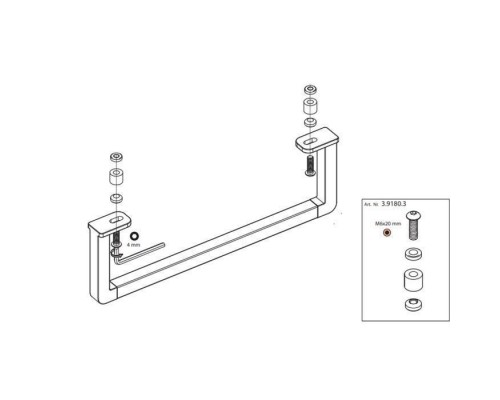 Laufen Palomba Полотенцедержатель 76см (для раковины 814804), цвет: хром. 3.8180.1.004.000.1 Laufen Palomba Полотенцедержатель 76см (для раковины 814804), цвет: хром. 3.8180.1.004.000.1