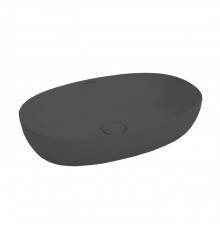 Kerama Marazzi Plaza Раковина накладная, 60х37см., с 1 отв., цвет: черный матовый. PLR.wb.60\BLK.M