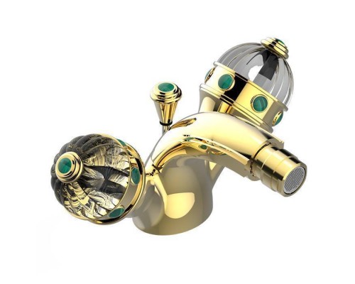 THG Cheverny Malachite Смеситель для биде, 1 отв., цвет: золото/малахит. A1S-F01-3202 THG Cheverny Malachite Смеситель для биде, 1 отв., цвет: золото/малахит. A1S-F01-3202