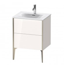 Duravit XViu Тумба подвесная 61x48x59.1см, с раковиной, 2 ящика, цвет: белый глянцевый/champagne matt. 2344630000,  XV9714B1,  XV43000B122