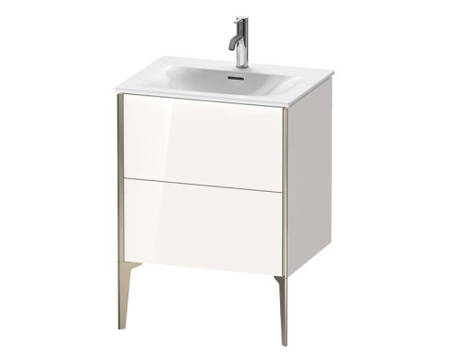 Duravit XViu Тумба подвесная 61x48x59.1см, с раковиной, 2 ящика, цвет: белый глянцевый/champagne matt. 2344630000,  XV9714B1,  XV43000B122