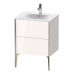 Duravit XViu Тумба подвесная 61x48x59.1см, с раковиной, 2 ящика, цвет: белый глянцевый/champagne matt. 2344630000,  XV9714B1,  XV43000B122