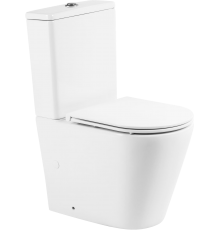 Унитаз-компакт BelBagno Flay-r BB2149CPR безободковый, крышка BB870SC с микролифтом, бачок BB2149T