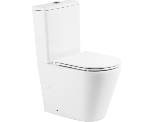 Унитаз-компакт BelBagno Flay-r BB2149CPR безободковый, крышка BB870SC с микролифтом, бачок BB2149T