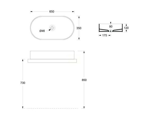 Alice Hide Stadium Раковина 65x35х12см., накладная, без отв., цвет: белый матовый. 31120109 Alice Hide Stadium Раковина 65x35х12см., накладная, без отв., цвет: белый матовый. 31120109
