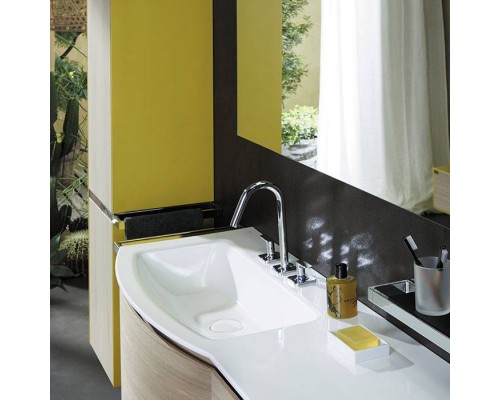 Burgbad Yso Шкаф подвесной 40x35x176 см, цвет: горчичный глянец/аутентичный дуб. HSHB040 L F2184 K0388