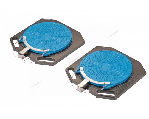 Круги поворотные (поворотные платформы) для сход-развала (комплект 2шт.) 400*400*50 NORDBERG TP2